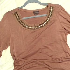 Market & Spruce Embellished Top - Med